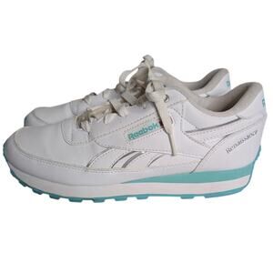 Reebok Women's White & Aqua Renaissance Lace-Up Sneakers